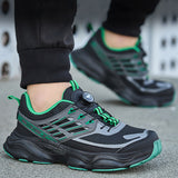 Steel Toe Shoes for Men Women Comfortable Safety Work Sneakers Industrial Non Slip Air Cushion Construction Puncture Proof