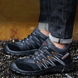 Steel Toe Shoes for Women Men, Anti Slip Safety Breathable Lightweight Puncture Proof Work Construction Sneakers