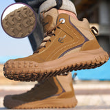 Steel Toe Boots for Women Men Wide Fit Work Safety Shoes High Top Slip Resistant Comfortable Breathable Composite Indestructible Sneakers
