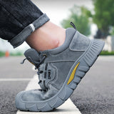 Steel Toe Shoes for Men Waterproof Slip Resistant Women Work Sneakers Athletic Durable Lightweight Comfortable Indestructible Construction Tennis