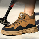 Steel Toe Shoes for Men Women, Slip Resistant Safety Work Boots Puncture Proof Comfortable Indestructible Sneakers with Specialized Work Insole for Industry Construction Warehouse