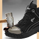 Steel Toe Boots for Women Men Wide Fit Work Safety Shoes High Top Slip Resistant Comfortable Breathable Composite Indestructible Sneakers