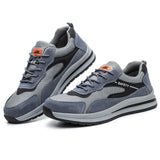 Steel Toe Shoes for Men Women, Slip Resistant Safety Work Puncture Proof Comfortable Indestructible Sneakers for Industry Construction Warehouse