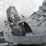 Steel Toe Shoes for Men Waterproof Slip Resistant Women Work Sneakers Athletic Durable Lightweight Comfortable Indestructible Construction Tennis