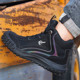 Steel Toe Boots for Women Men Wide Fit Work Safety Shoes High Top Slip Resistant Comfortable Breathable Composite Indestructible Sneakers