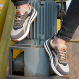 Steel Toe Shoes for Men Women, Slip Resistant Safety Work Puncture Proof Comfortable Indestructible Sneakers for Industry Construction Warehouse