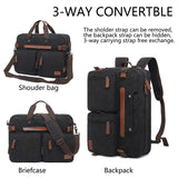 3 in 1 Laptop Backpack Multi-Functional Business Briefcase Crossbody Shoulder Computer Convertible Messenger Bag Travel for Men Women