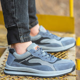 Steel Toe Shoes for Men Women, Slip Resistant Safety Work Puncture Proof Comfortable Indestructible Sneakers for Industry Construction Warehouse