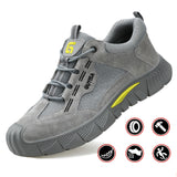 Steel Toe Shoes for Men Waterproof Slip Resistant Women Work Sneakers Athletic Durable Lightweight Comfortable Indestructible Construction Tennis