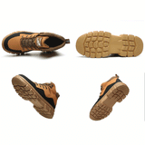 Steel Toe Shoes for Men Women, Slip Resistant Safety Work Boots Puncture Proof Comfortable Indestructible Sneakers with Specialized Work Insole for Industry Construction Warehouse