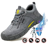 Steel Toe Shoes for Men Waterproof Slip Resistant Women Work Sneakers Athletic Durable Lightweight Comfortable Indestructible Construction Tennis