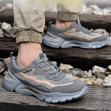 Men's Steel Toe Sneakers Slip Resistant Puncture Proof Construction Safety Work Shoes