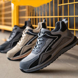 Steel Toe Shoes for Men Women Work Safety Comfortable Puncture Proof Sneakers Tennis Sneakers Construction Indestructible Utility Footwear
