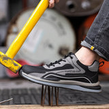 Steel Toe Shoes for Men Women Work Safety Comfortable Puncture Proof Sneakers Tennis Sneakers Construction Indestructible Utility Footwear