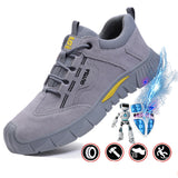 Steel Toe Shoes for Men Waterproof Slip Resistant Women Work Sneakers Athletic Durable Lightweight Comfortable Indestructible Construction Tennis