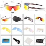 Polarized Sports Sunglasses Cycling Sun Glasses for Men Women with 5 Lenes for Running Baseball Golf Driving