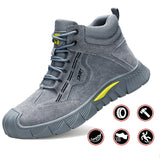 Steel Toe Shoes for Men Waterproof Slip Resistant Women Work Sneakers Athletic Durable Lightweight Comfortable Indestructible Construction Tennis