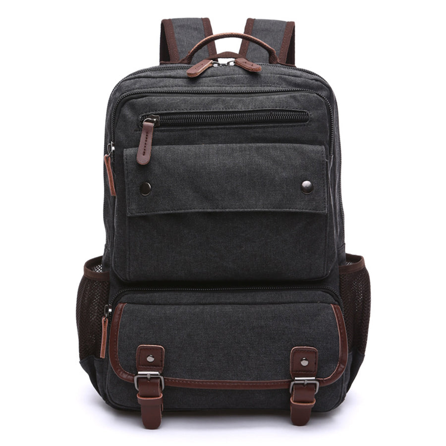 Canvas College Laptop Backpack, Durable Rucksack Travel Notebook Schoo – Design Life Bar