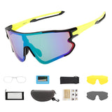 Polarized Cycling Glasses with 3 Interchangeable Lenses, Sports Sunglasses for Men Women Youth Fishing Golf Motorcycle Biking Baseball Running