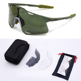 Polarized Sunglasses for Men & Women, UV Protection Sport Cycling Fishing Outdoor 3 Interchangeable Lens Baseball Glasses