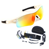 Polarized Sports Sunglasses Cycling Sun Glasses for Men Women with 5 Interchangeable Lenses for Cycling Outdoor Running Baseball Golf Driving