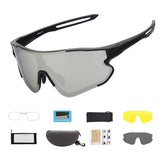 Polarized Cycling Glasses with 3 Interchangeable Lenses, Sports Sunglasses for Men Women Youth Fishing Golf Motorcycle Biking Baseball Running