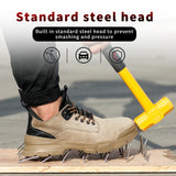 Steel Toe Sneakers Safety Work Shoes for Men Suede Breathable and Lightweight Steel Toe Work Shoes