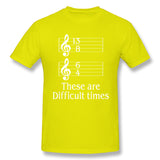 Men's Graphic T Shirt These Are Difficult Times Music Cool Crew Neck Short Sleeves Tee
