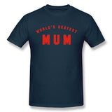 Mens Novelty T-Shirt Worlds Okayest Mum Breathable Round Neck Short Sleeves Shirt