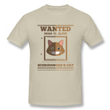 Mens Novelty T-Shirt Schroedinger's Cat I Funny Dead And Alive Comfy O-Neck Short Sleeves Shirt