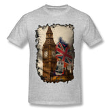 Mens Novelty T-Shirt London Big Ben Breathable O-Neck Short Sleeves Tee
