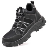Steel Toe Shoes for Men Women Indestructible Work Lightweight Safety Sneakers Slip-Resistant Composite Boot for Construction