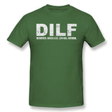 Men's Casual T-shirt DILF Devoted Involved Loving Father O Neck Short Sleeves Tees