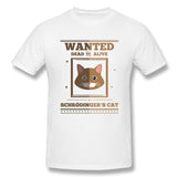Mens Novelty T-Shirt Schroedinger's Cat I Funny Dead And Alive Comfy O-Neck Short Sleeves Shirt