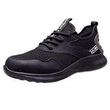 Steel Toe Shoes for Men Lightweight Safety Work Sneakers Slip Resistant Comfortable Air Cushion Safety Walking Tennis Shoes