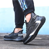 Steel Toe Shoes for Men Indestructible Work Shoes Lightweight Comfortable Safety Sneakers Slip-Resistant Composite Toe Shoes