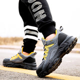 Steel Toe Sneakers for Men Lightweight Cushion Reflective Slip Resistant Breathable Work Safety Shoes