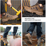 Steel Toe Shoes for Men Women Indestructible Work Lightweight Safety Sneakers Slip-Resistant Composite Boot for Construction