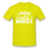 Men's Graphic T Shirt Make Cute Babies Comfy O-Neck Short Sleeves Blouse Tops