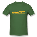 Mens Novelty T-Shirt Fake Taxi Breathable Round Neck Short Sleeves Tee