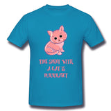 Men's Graphic T Shirt Cute Kitty Cat Cool O-Neck Short Sleeves Tees