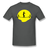 Men's Casual T-shirt Slacklining Heartbeat - Woman Comfy Crew Neck Short Sleeves Blouse Tops