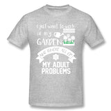 Mens Novelty T-Shirt Gardening Comfy Round Neck Short Sleeves Blouse Tops