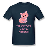 Men's Graphic T Shirt Cute Kitty Cat Cool O-Neck Short Sleeves Tees