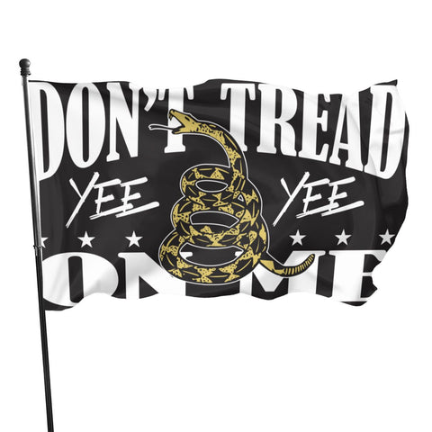 Fly Breeze 3 X 5 Ft Flag Don't Tread On Me Yee Yee Polyester Brass Grommet Canvas Header for House Decorations