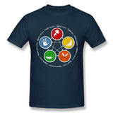Men's Graphic T Shirt Rock, Paper, Scissors, Lizard, Spock Breathable Round Neck Short Sleeves Shirt