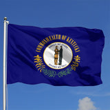 Fly Breeze 4 X 6 Ft Polyester Flag Kentucky Flag Brass Grommet Canvas Header Indoor Outdoor