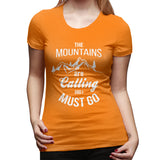 Women's Casual T-shirt The Mountains Are Calling And I Must Go Summer Round Neck Short Sleeve Shirts