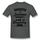 Men's Graphic T Shirt Smooth Jennessee Whiskey Sweet As Strawberry Wine For Light Breathable O-Neck Short Sleeves Tee