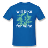 Men's Graphic T Shirt Want Bike For Wine Style O-Neck Short Sleeves Blouse Tops